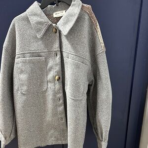 Heather Gray Women's Shacket